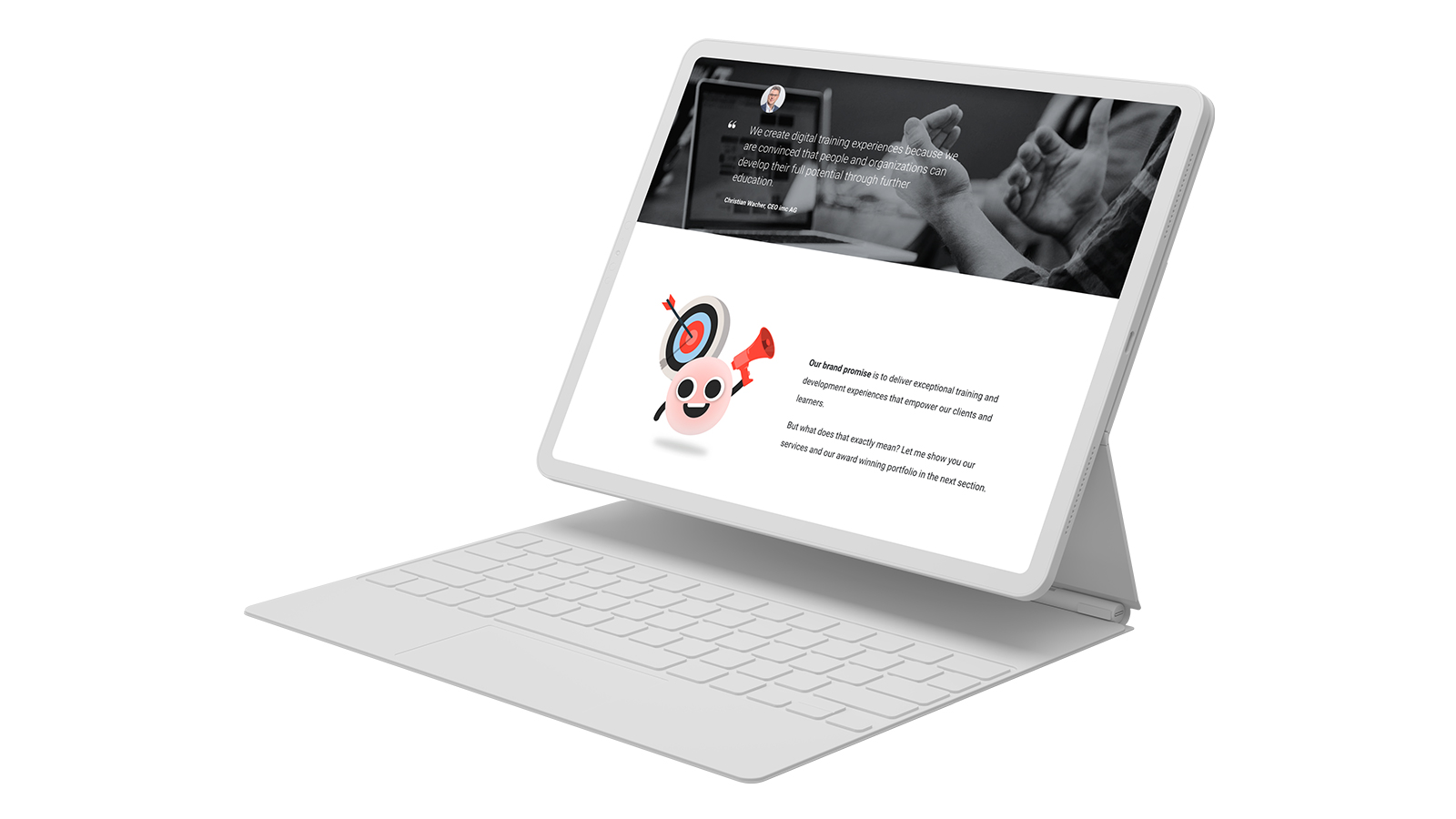 imc brand training welcome tablet