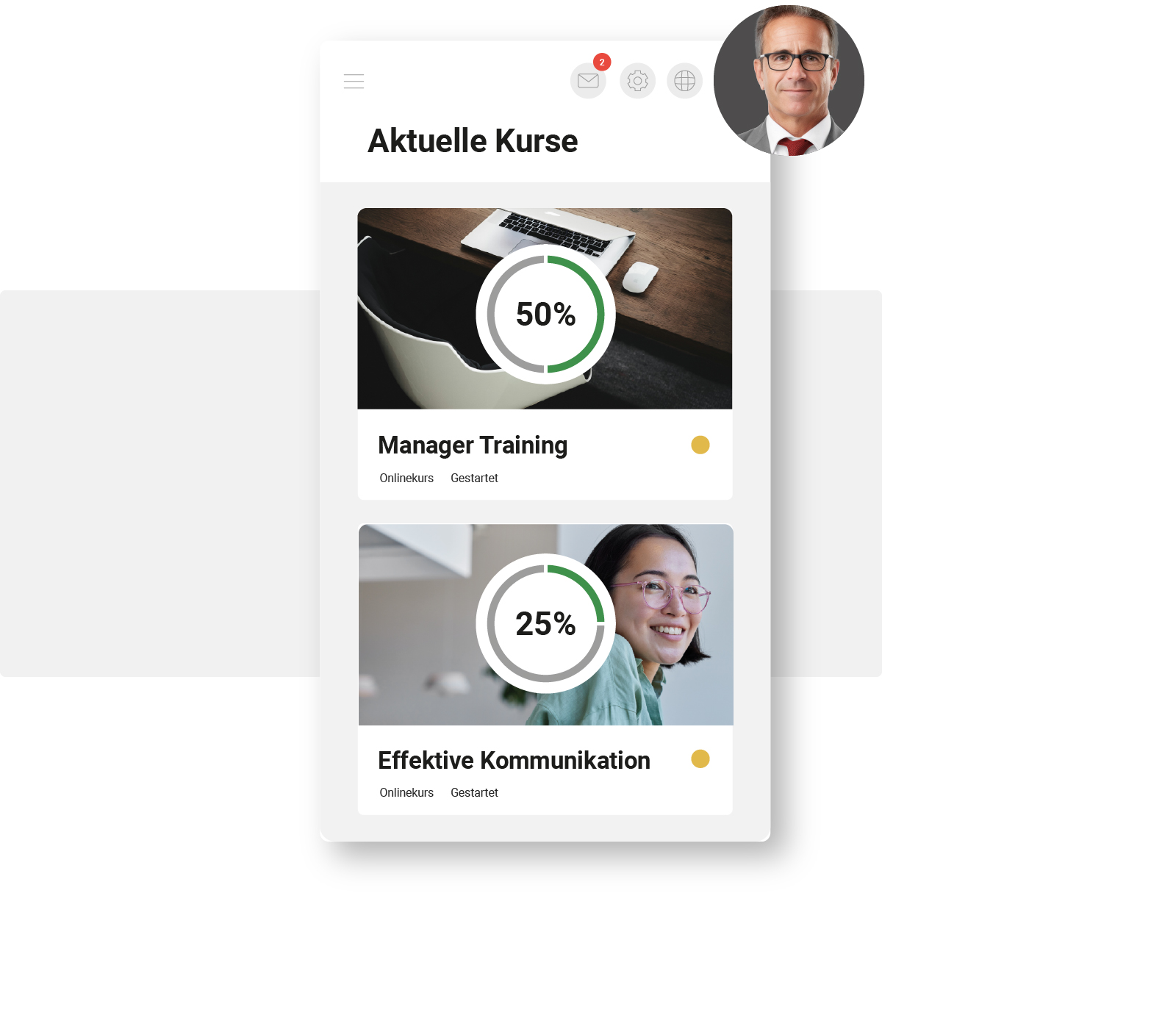 LMS für Unternehmen: Kursübersicht