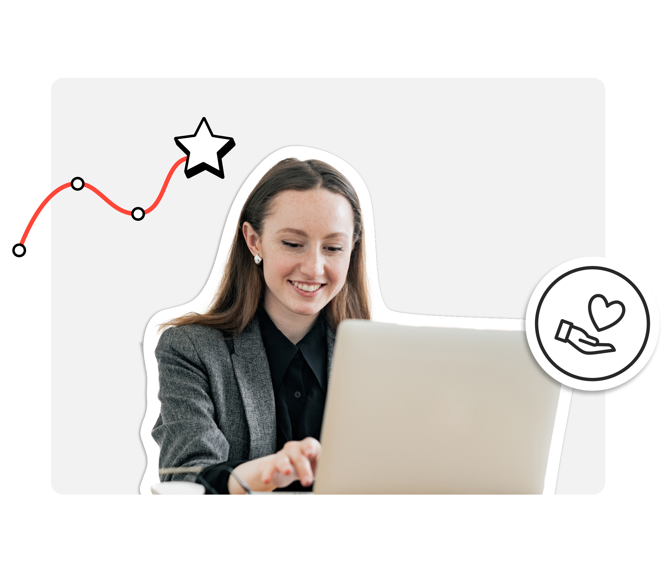 Frau, die eine Partnerschulung absolviert