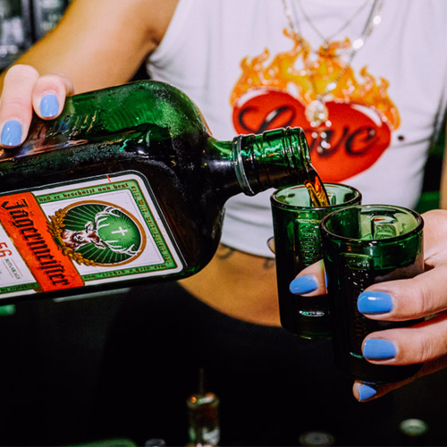 Jaegermeister case study - Jaegermeister being poured out